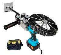 Máquina de enhebrado automático, herramienta de tracción de cables eléctricos, cambio de velocidad continuo, luz LED, funciona con batería de litio, dispositivo eficiente de tracción de cables