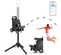 Máquina de entrenamiento de bádminton, lanzador de bolas de altura ajustable con control de aplicación para adolescentes y principiantes, ideal para el desarrollo de habilidades y sesiones de práctica