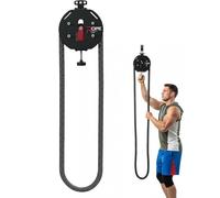 Máquina de entrenamiento de cuerda: equipo compacto de ejercicio en casa con resistencia ajustable y cuerda de grado industrial para un rendimiento duradero