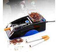 Máquina de Entubar Cigarrillos Eléctrica Automática, Inyector de Tabaco para Tubos de 8mm y 6,5mm, Máquina de Liar Portátil y Rápida, Herramienta DIY con Cepillo de Limpieza,Blue-8mm