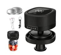 Máquina de envasado al vacío eléctrico,114×114×73mm Kit de sellado al vacío eléctrico para frascos, máquina de envasado al vacío frascos, sellador al vacío para tarro negro