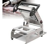 Máquina de envasado de alimentos a presión manual con control de temperatura, sellador térmico manual de bandeja de sándwich, ancho de película de rollo de 180 mm, 7 ~ 8 veces/minuto, sellador de