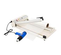 Máquina de envoltura retráctil, sellador de pistola de calor con 13 temperaturas ajustables, sellador térmico semiautomático de bolsas de plástico para alimentos, para películas de PVC, POF, PP, PE