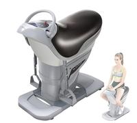 Máquina de equitación eléctrica, simulador de equitación silencioso 3D para Interiores, máquina Abdominal - Equipo de Entrenamiento Corporal Completo para Gimnasio en casa(Black)