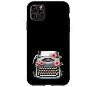 Máquina de escribir floral, para un libro Autor Periodista Escritor Carcasa para iPhone 11 Pro Max