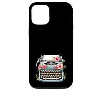 Máquina de escribir floral, para un libro Autor Periodista Escritor Carcasa para iPhone 12/12 Pro