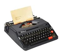 Máquina de escribir inglesa mecánica, antigua, tradicional, portátil, máquina de escribir manual antigua, estilo vintage para notas, cartas o escritura creativa, literario