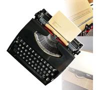Máquina de escribir manual antigua, máquina de escribir mecánica retro portátil con estuche de transporte, incluye cinta de tinta, para el hogar, la escritura de novelas, procesador de textos(Black)