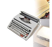 Máquina de escribir manual antigua (para escribir), con estuche de transporte, acabado vintage, botones flexibles portátiles, escritura clara, para sala de estar.,A