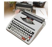 Máquina de escribir manual clásica, accesorios manuales portátiles retro Decoración de máquina de escribir antigua Máquina de escribir de diseño artístico for decoración de oficina en el hogar,(White)