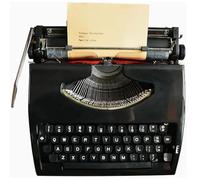 Máquina de escribir manual clásica, fácil de configurar for autores y escritores. Máquina de escribir antigua, metal negro vintage for una experiencia de escritura nostálgica(Black)