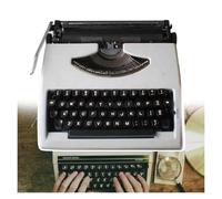Máquina de escribir manual clásica, máquina de escribir vintage, cinta, impresión en dos colores, máquina de escribir tradicional, crear en cualquier momento, for escritores experimentados(White)