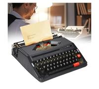 Máquina de escribir manual clásica retro, máquina de escribir para el hogar y la oficina, máquina de escribir mecánica para escritores y amantes de los autores (negro)