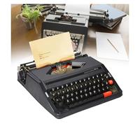 Máquina de escribir manual clásica, retro, portátil, accesorios manuales antiguos, decoración de máquina de escribir de diseño artístico para decoración del hogar y la oficina, (negro)
