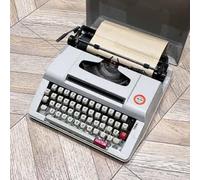 Máquina de escribir manual, diseño vintage retro portátil para escritura nostálgica, estilo clásico antiguo, ideal para uso doméstico y de oficina