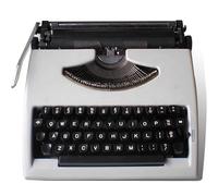 Máquina de escribir manual, máquina de escribir portátil con funda de transporte, escritura a mano transparente, incluye cinta de tinta, diseño mecánico retro