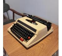 Máquina de escribir manual, máquina de procesamiento de textos portátil con bobina doble, cinta negra y roja