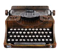 Máquina de escribir manual (no se permite escribir), modelo de máquina de escribir antigua, máquina de escribir adornos, coleccionable de escritorio, para cafetería, hogar, fotografía, café