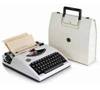 Máquina de escribir manual portátil con estuche, máquina de escribir retro vintage para cartas, decoración creativa para el escritorio, teclado mecánico compacto para escritores, idea de regalo nost