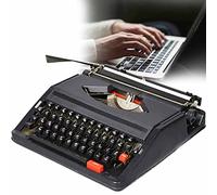 Máquina de escribir manual portátil, estilo retro vintage con teclas táctiles auténticas. No necesita electricidad. Diseño clásico en negro para inspirar la creatividad y decorar con un toque nostál