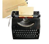 Máquina de escribir manual portátil, máquina de escribir retro, fácil de usar, para notas o cartas, escaparates, decoraciones de cafetería, A