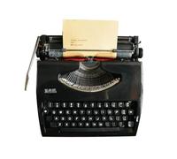 Máquina de escribir manual portátil tradicional antigua para una máquina de escribir manual de flujo nostálgico portátil