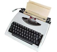 Máquina de escribir manual retro antigua, máquinas de escribir para escritores, máquina de escribir retro para el hogar, oficina, sala de estudio, portátil y fácil de usar, 30 x 30 x 12 cm (color: