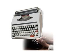 Máquina de escribir manual retro (capaz de escribir), máquina de escribir manual, con funda de transporte, portátil para sala de estar, dormitorio, estudio