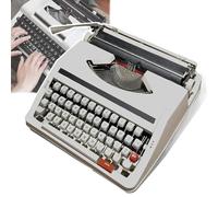 Máquina de escribir manual tradicional, máquina de escribir manual retro (capaz de escribir), con estuche, fácil de usar, botones flexibles, escritura clara, para escritura creativa,A