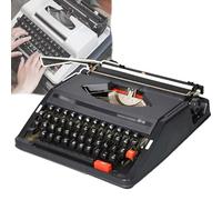Máquina de escribir manual tradicional, máquina de escribir manual retro (capaz de escribir), con funda, fácil de usar, botones lexibles escritura a mano clara, para escritura creativa, decoración del