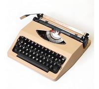 Máquina de Escribir Manual Vintage con Estuche: máquina de Escribir portátil para una Escritura nítida, Incluye Cinta de Tinta | Máquina de Escribir mecánica Retro para Cartas y es