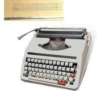 Máquina de escribir manual vintage, diseño portátil con botones flexibles para una escritura clara a mano, incluye funda, máquina de escribir de estilo tradicional para entusiastas de la escritura