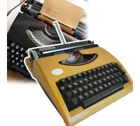 Máquina de escribir manual vintage, portátil, fácil de usar, sin fuente de alimentación, tipos legibles para notas, cartas y escritura creativa, regalo literario perfecto para escritores