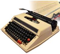 Máquina de escribir manual vintage portátil, máquina de escribir mecánica retro para tomar notas creativas. Diseño portátil inalámbrico con cintas de repuesto. Un regalo literario nostálgico para es