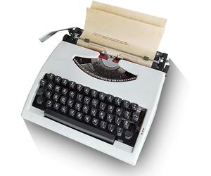Máquina de escribir manual vintage portátil, máquina de escribir mecánica retro para tomar notas creativas. Diseño portátil inalámbrico con cintas de repuesto. Un regalo literario nostálgico para es