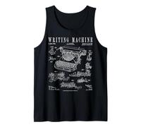 Máquina de Escribir Máquina de Escribir Patente de Escritor Vintage Camiseta sin Mangas