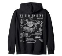 Máquina de Escribir Máquina de Escribir Patente de Escritor Vintage Sudadera con Capucha