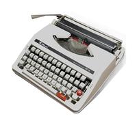 Máquina de escribir mecánica inglesa, manual portátil tradicional antiguo, clásica nostalgia portátil retro máquina de escribir manual