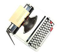 Máquina de escribir mecánica inglesa, máquina de escribir manual portátil tradicional de estilo antiguo, acabado vintage, ideal para tomar notas, escribir cartas o realizar escritura creativa; re