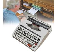 Máquina de escribir retro, máquina de escribir inglesa mecánica, máquina de escribir manual portátil tradicional antigua, acabado vintage, máquinas de escribir antiguas para notas, cartas o escritur