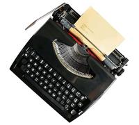 Máquina de escribir vintage, máquina de escribir mecánica clásica retro para notas o cartas, diseño antiguo manual portátil