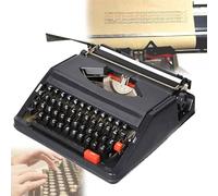 Máquina de escritura vintage, máquina de escribir manual portátil tradicional, con funda de transporte, escritura a mano clara/botones flexibles, portátil + fácil de usar, para sala de estar