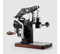 Máquina de espresso manual con manómetro visual y mango de madera maciza para elaboración de cerveza en casa u oficina