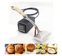 Máquina de estampación en caliente de cuero, for pasteles, hamburguesas, nueces, madera, marca, bricolaje, sello de logotipo de latón personalizado, calentador de hierro eléctrico(Only stamp 5x5cm)