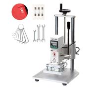 Máquina de estampación en caliente portátil, máquina plegadora de cuero con temperatura ajustable, control digital de temperatura de 50 a 350 °C, para cuero, tela y madera