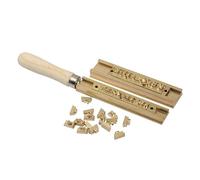 Máquina de estampación Grabadora En Caliente De Bronce Letras La Máquina Estampación Con Control Deslizante Posicionamiento Para PVC Cuero para cuero, tela, madera(Capital a-z with number)