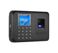 Máquina de estampación, Máquina de Asistencia con contraseña y Huella Dactilar biométrica, Pantalla LCD de 2,4 Pulgadas en Varios Idiomas, grabadora de Registro de empleados, exportación de Datos,Máq
