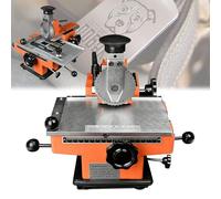 Máquina de Estampado de Placas metálicas; máquina de Marcado de Metales de Alta precisión, Adecuada para Tarjetas de Cobre, Aluminio, Acero Inoxidable, Madera, plástico y PVC.(Manual,6mm)