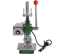 Máquina de estampado en caliente, herramienta manual de bronceado con profundidad ajustable de 0 a 16 cm y temperatura de -0.0 a 400.0 °C para cuero, goma, pliegues de papel y estampado en caliente