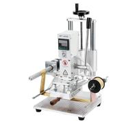 Máquina de estampado en caliente, máquina de marcado a presión para bronceado de cuero de 220 V, con escala completa en la placa base, para estampado de logotipos en,WT-90SET